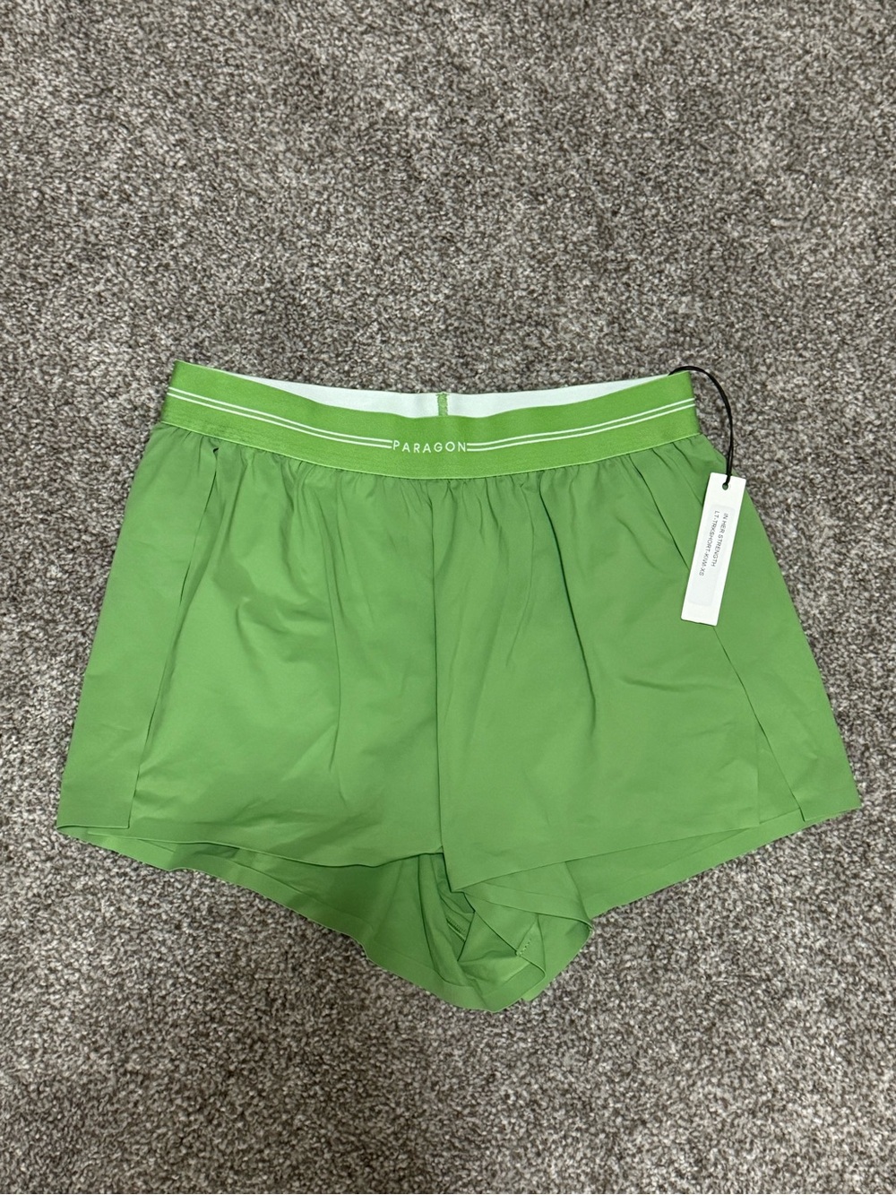Paragon Women's Green Kiwi Athletic mid rise track Shorts XS NWT